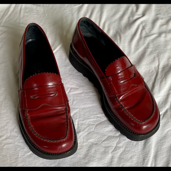Donald J Pliner Red Leather shoes - Picture 1 of 5